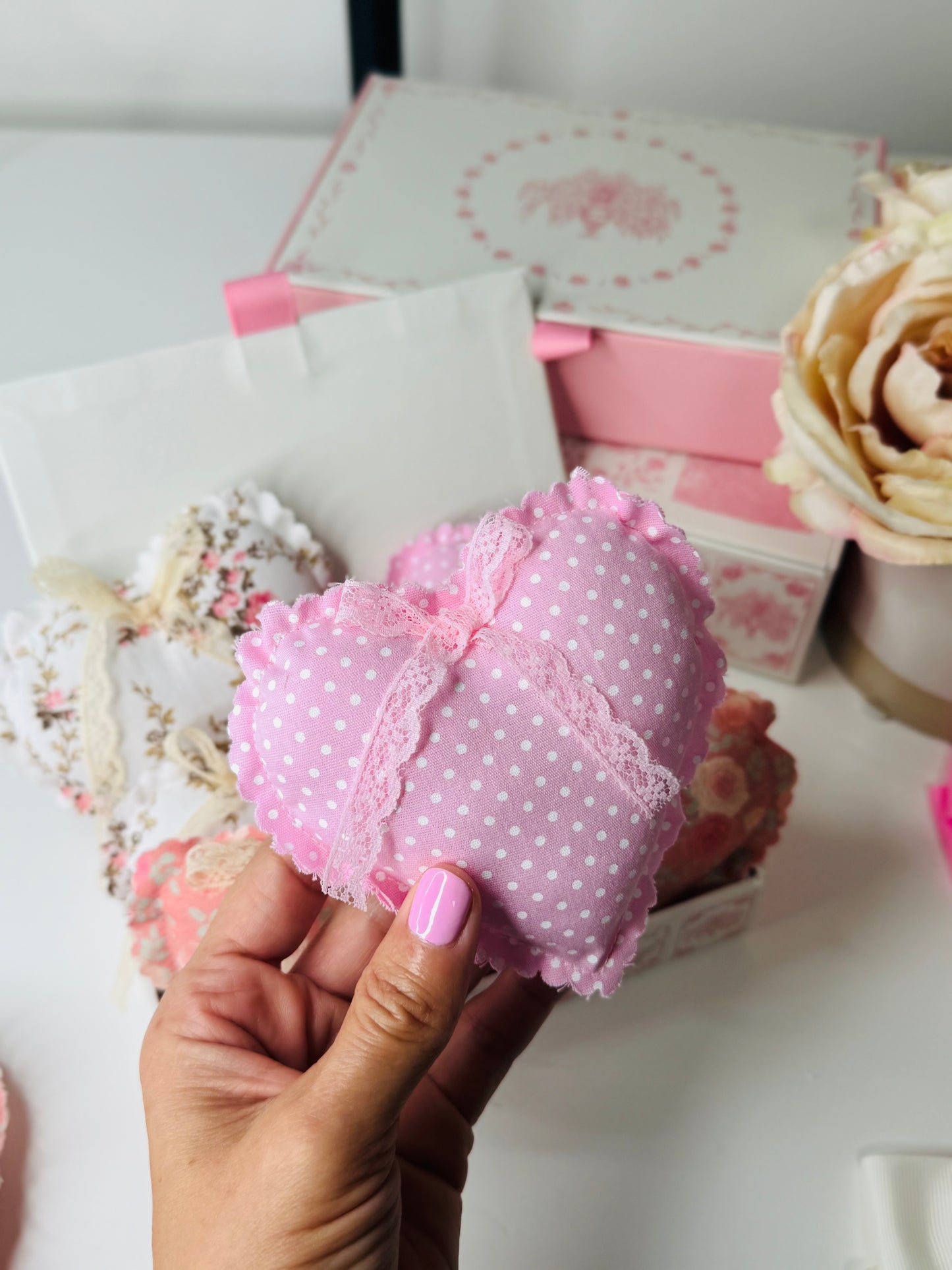 Handmade heart sachet