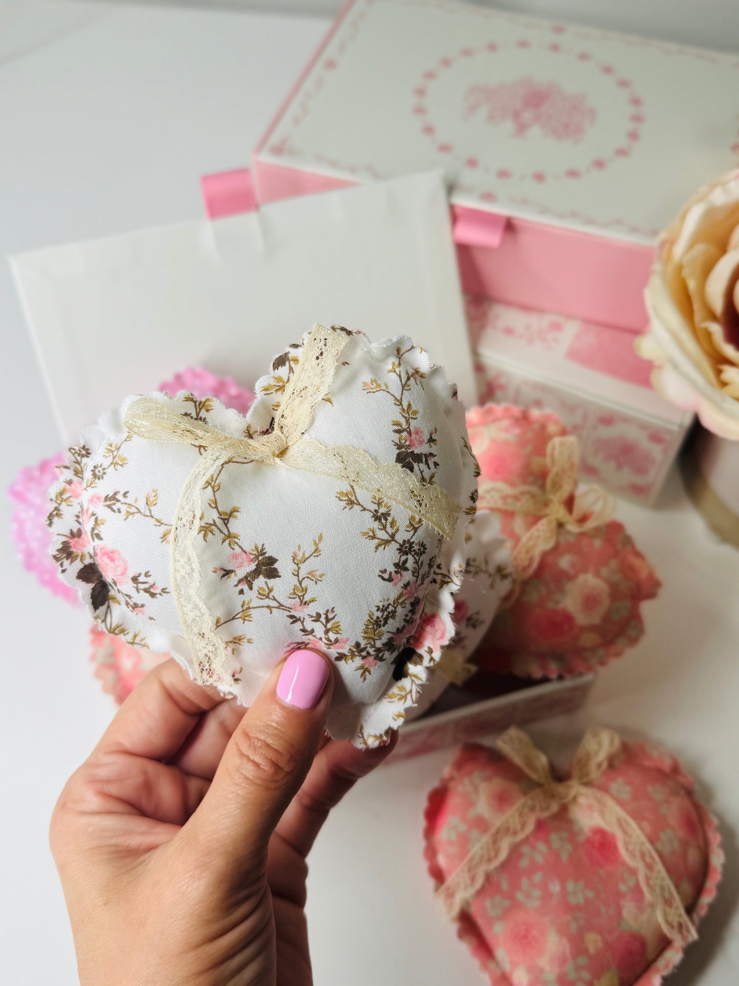 Handmade heart sachet