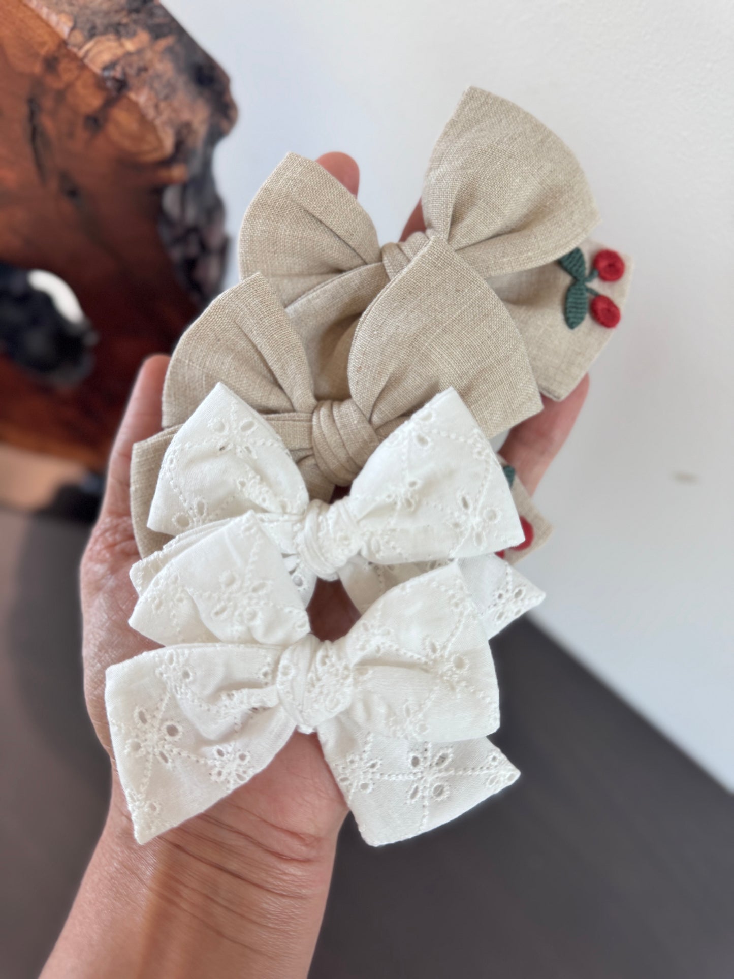 Classic white bow