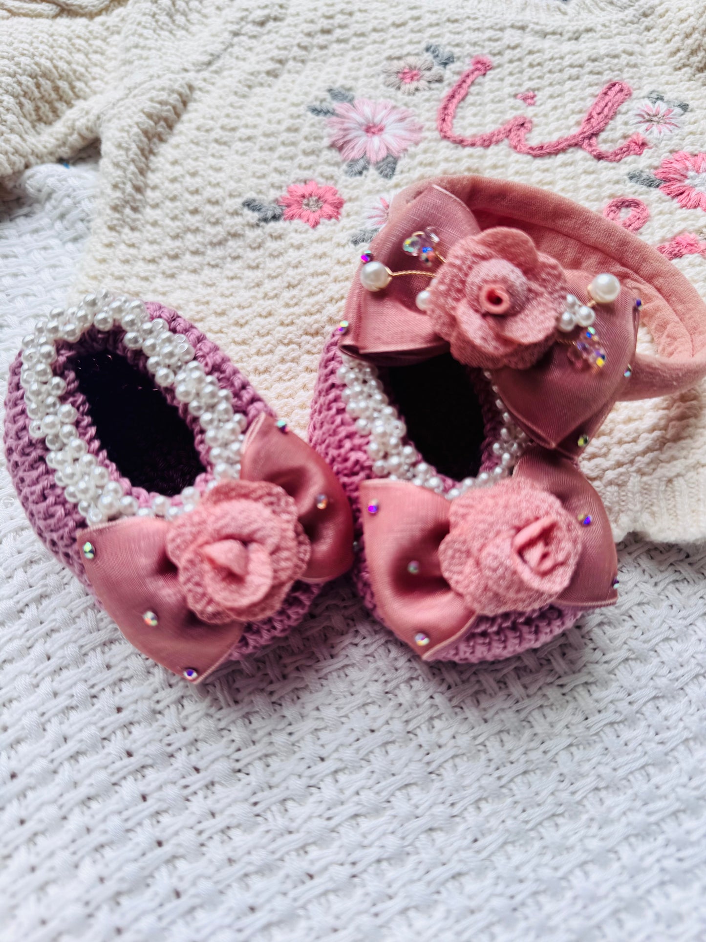 Baby shoes and headbands