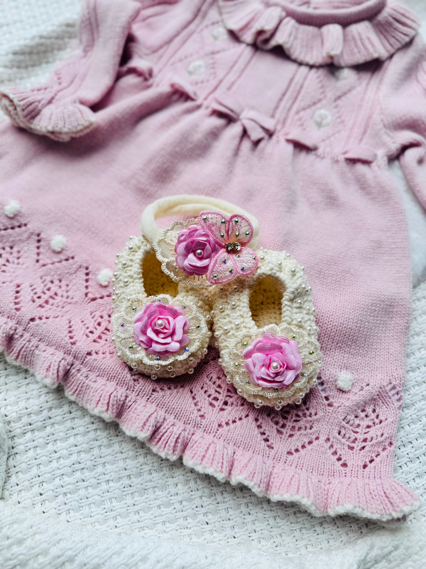 Baby shoes and headband