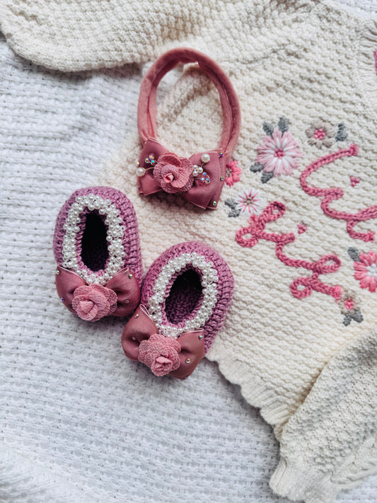 Baby shoes and headbands
