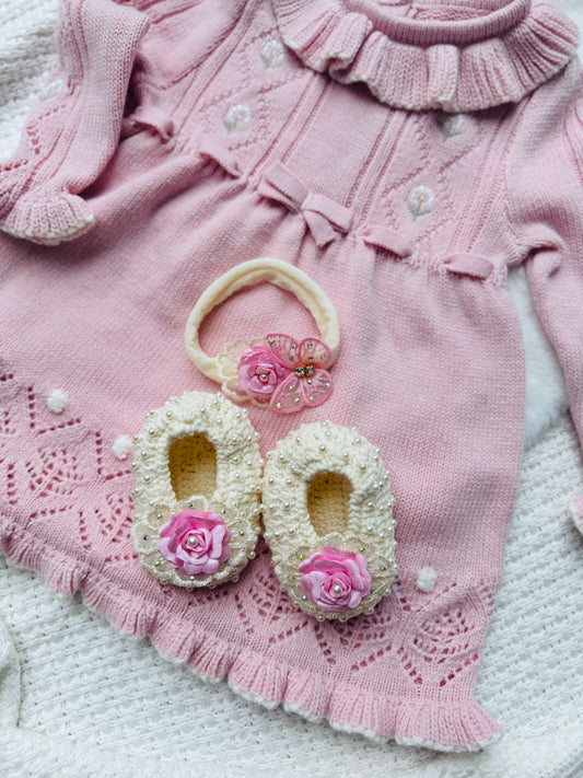 Baby shoes and headband