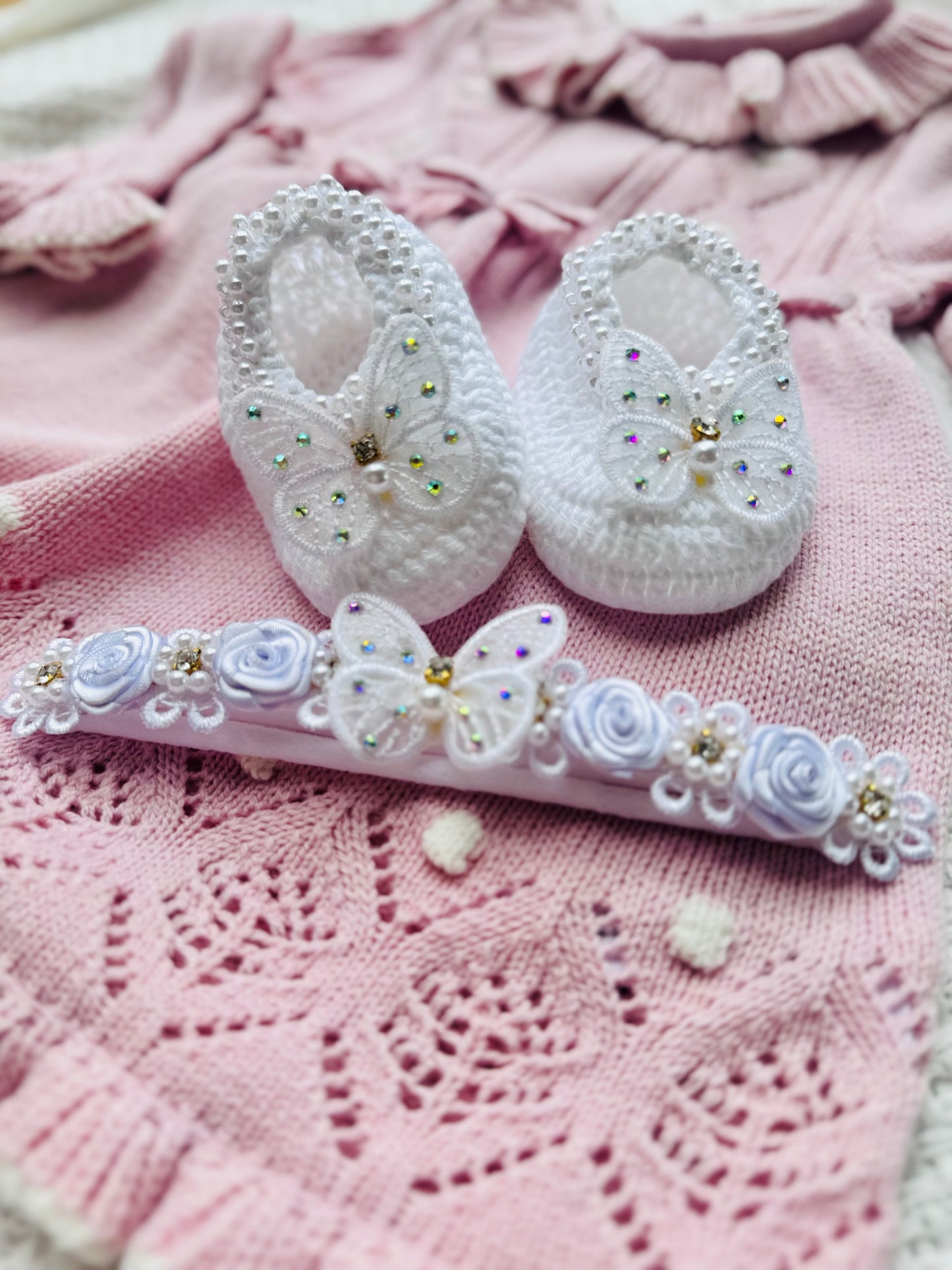Baby shoes and headband